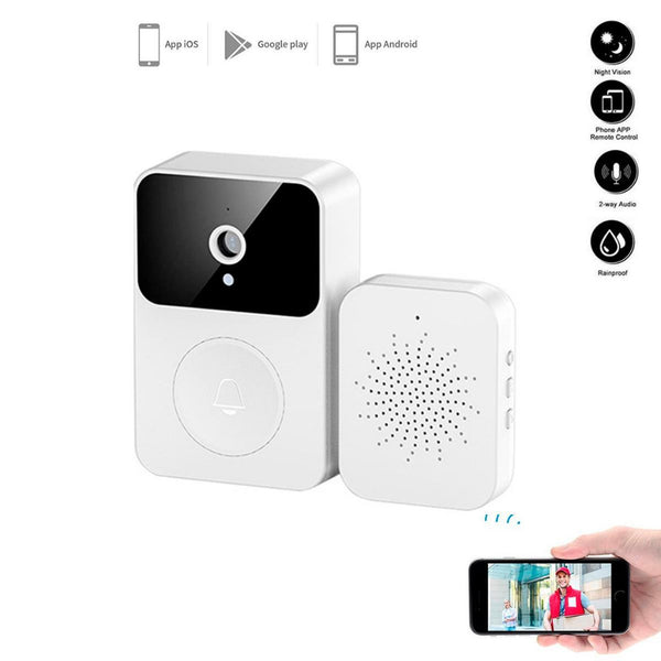 Campainha Inteligente Wi-Fi com Câmera HD e Visão pelo Celular