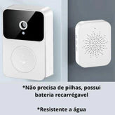 Campainha Inteligente Wi-Fi com Câmera HD e Visão pelo Celular