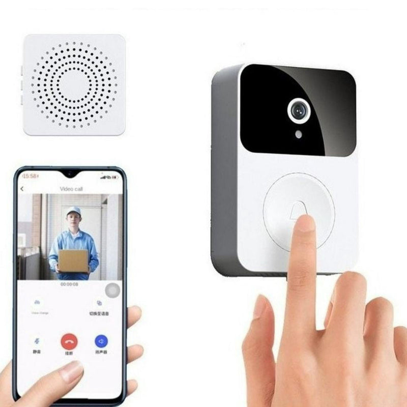 Campainha Inteligente Wi-Fi com Câmera HD e Visão pelo Celular